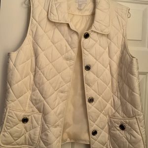 Ivory Quitled Vest